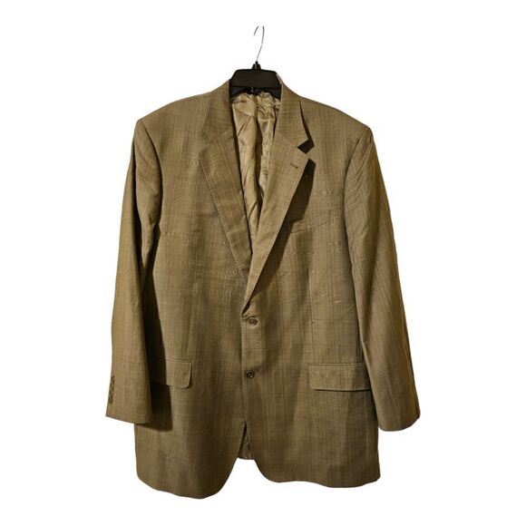 JOS A BANK Gray/Tan Plaid Jacket - Size 48X‎